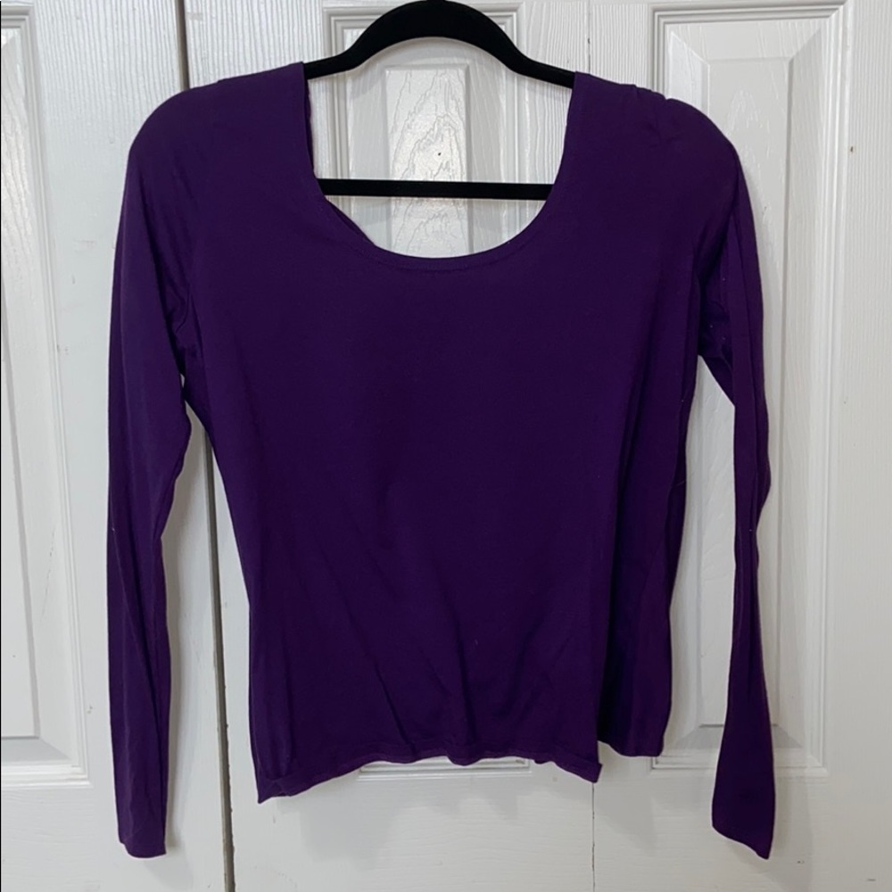 Open back workout long sleeve